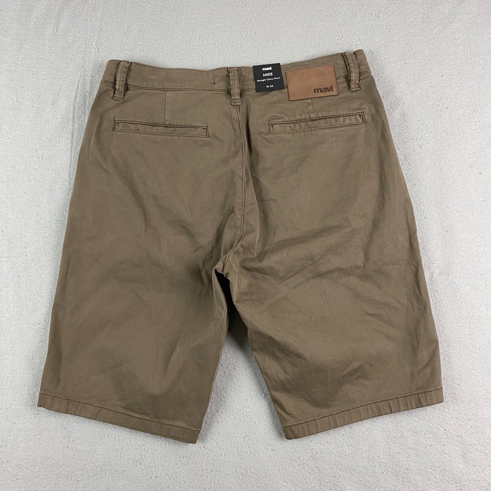 Mavi Mens Mike Chino Shorts 34 Relaxed Mid Rise Stretch Brown morel twill 11" - Picture 7 of 12